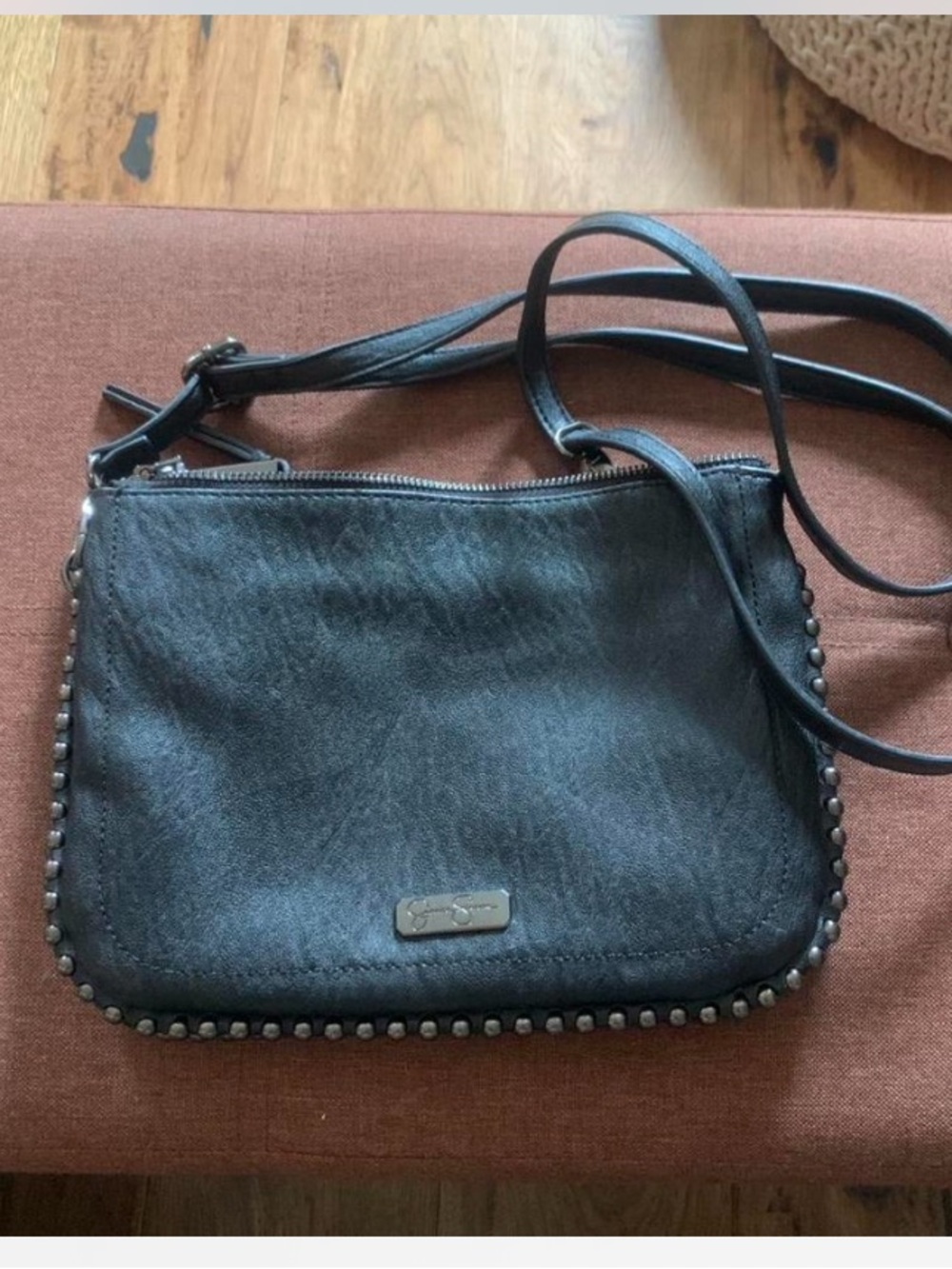 Jessica Simpson Classic Black Studded Crossbody Bag - Women